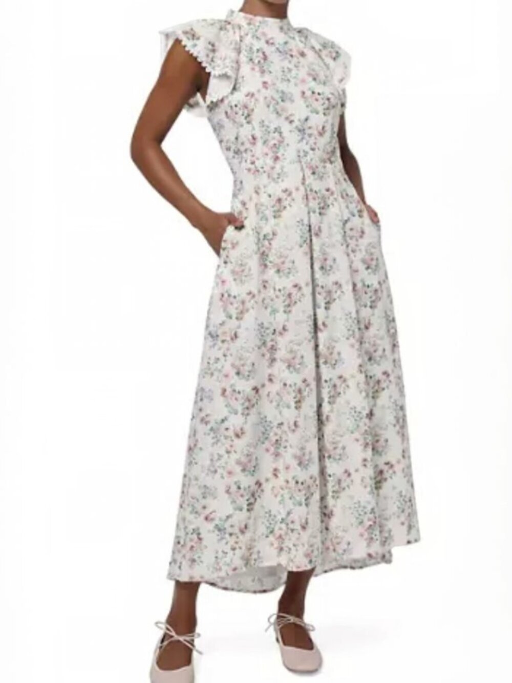 Lulus Women's Floral Eyelet Open Back Dress NWT (size XL)